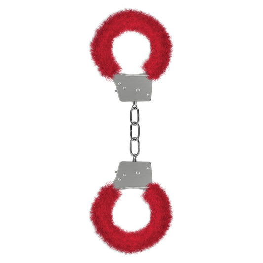 Ouch Beginner's Handcuffs Furry - Red